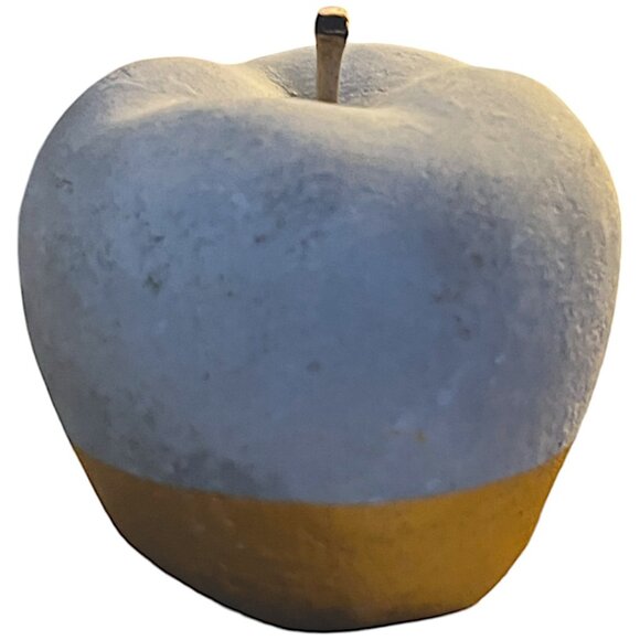 Concrete Apple Metallic Gold Paperweight Bookend Boho Decor 3.5" tall x 4" wide - Picture 2 of 9